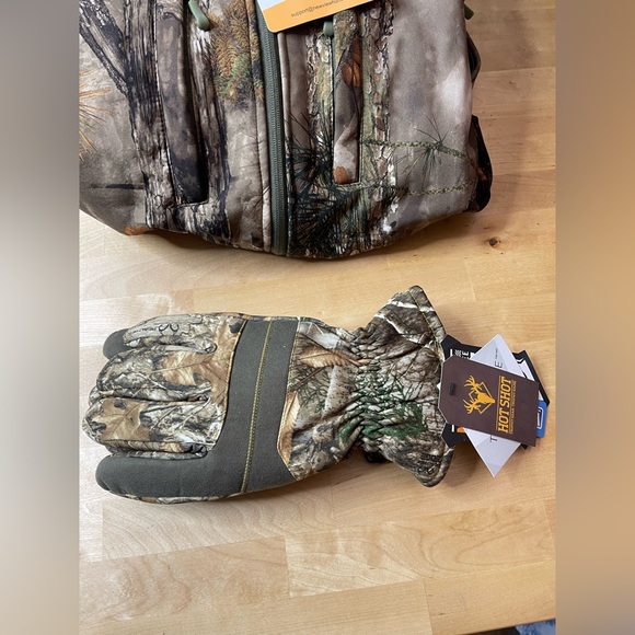 Combo Camo Hunting Clothes for Men, Jacket and Pants with Face Mask and gloves - Picture 9 of 15